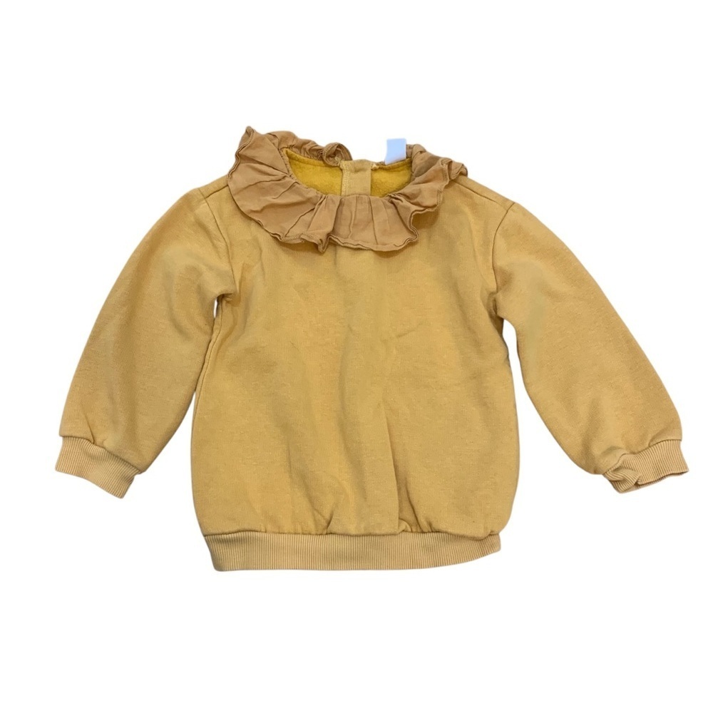 LC Waikiki girls‎ 3-4 Y Ruffled Mustard Yellow Sweatshirt